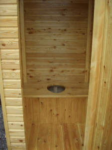 Деревянный туалет "прямоугольный"